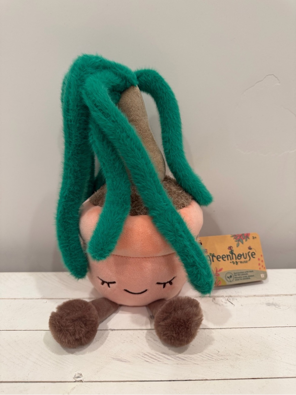 Plush Hanging Planter - Pink & Green